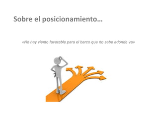 Sobre el posicionamiento…
«No hay viento favorable para el barco que no sabe adónde va»
 