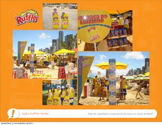 Ação Ruffles Verão   Ação de visibilidade e experiência de marca no verão de Recife



quarta-feira, 21 de setembro de 2011
 