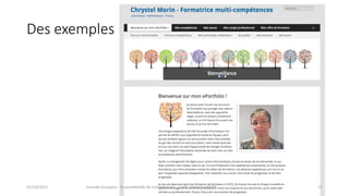 Des	exemples
01/10/2017 Journée	Europass	:	le	portefeuille	de	compétences	:	outils	d’employabilité	 17
 