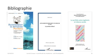 Bibliographie
02/10/2017 Journée	Europass	:	le	portefeuille	de	compétences	:	outil	d’employabilité	 39
 