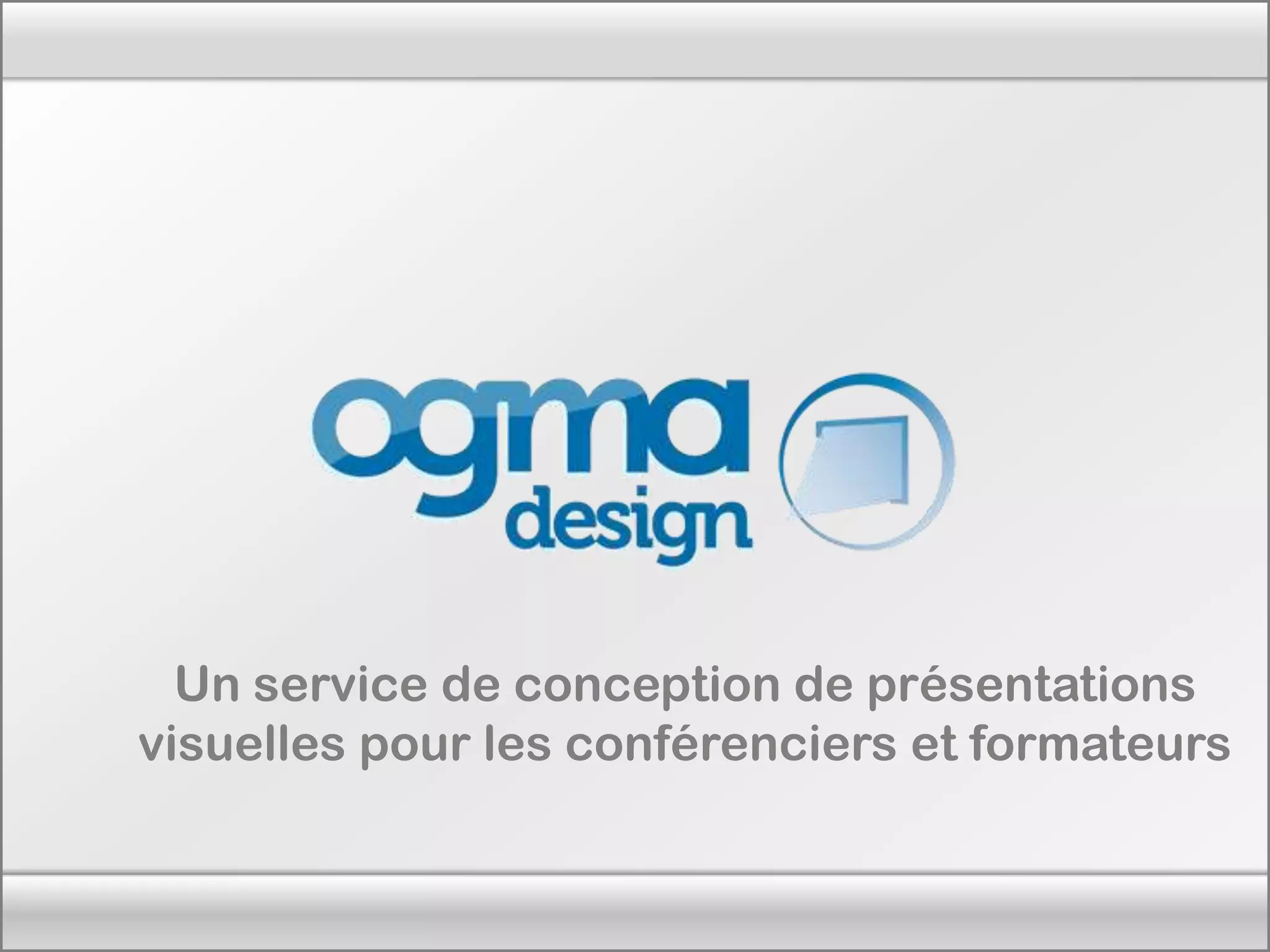 Un service de conception de présentations visuelles pour les conférenciers et formateurs