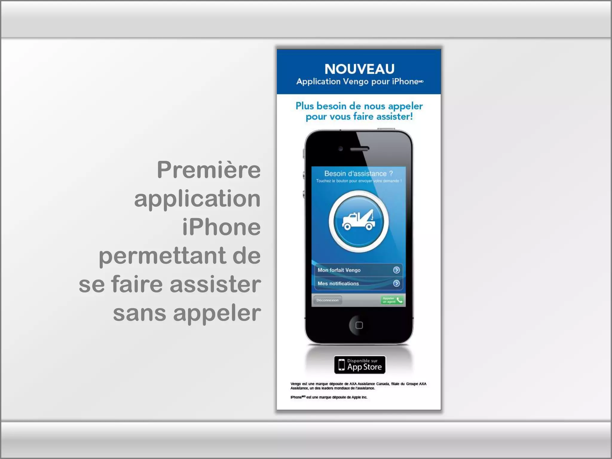 Première application iPhone permettant de se faire assister sans appeler