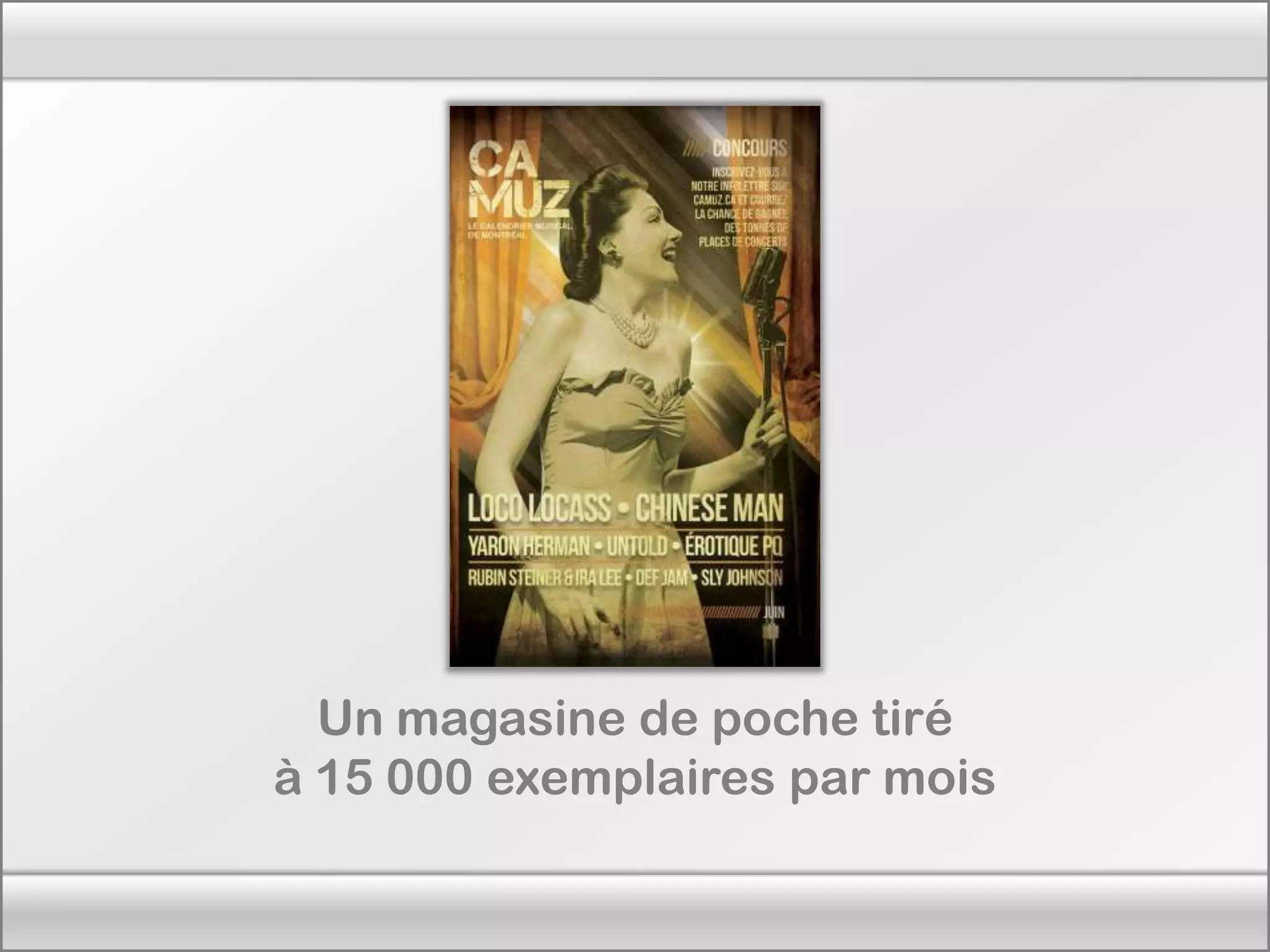 Un magasine de poche tiré à 15 000 exemplaires par mois