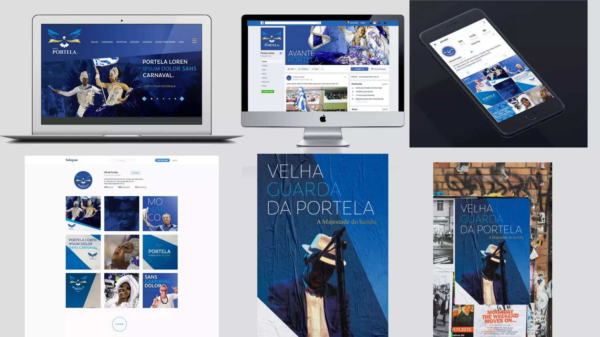 Por quê branding para a Portela?
1 - Uma história pautada por pioneirismo e vanguarda, precisa sempre se renovar,
reverenciando suas riquíssimas histórias e tradições, olhando atentamente para o
presente, para manter a Majestade relevante, atraente e admirada no futuro.
2 - Entendemos a importância de reforçar e profissionalizar a gestão de uma marca
tão valiosa que, agora, mais do que nunca, precisa ser autossuficiente e rentável,
engajando mais e novos apaixonados de fevereiro a fevereiro.
3 - A Portela precisa de uma marca que:
- Seja inconfundível, memorável, e represente tudo o que é autêntico e oficialmente
realizado, produzido e comunicado pela escola;
- Tenha características específicas que ofereçam fácil aplicação em diversos suportes,
materiais e mídias;
- Comunique que, além de prezar por sua história e tradição, a Portela é também
vanguarda e abraça o futuro como oportunidade de evoluir,
- Reúna as expressões da escola, ajudando a criar uma imagem única e consistente,
agregando cada vez mais valor e gerando novas fontes de receita.
Por quê branding para a Portela?
1 - Uma história pautada por pioneirismo e vanguarda, precisa sempre se renovar,
reverenciando suas riquíssimas histórias e tradições, olhando atentamente para o
presente, para manter a Majestade relevante, atraente e admirada no futuro.
2 - Entendemos a importância de reforçar e profissionalizar a gestão de uma marca
tão valiosa que, agora, mais do que nunca, precisa ser autossuficiente e rentável,
engajando mais e novos apaixonados de fevereiro a fevereiro.
3 - A Portela precisa de uma marca que:
- Seja inconfundível, memorável, e represente tudo o que é autêntico e oficialmente
realizado, produzido e comunicado pela escola;
- Tenha características específicas que ofereçam fácil aplicação em diversos suportes,
materiais e mídias;
- Comunique que, além de prezar por sua história e tradição, a Portela é também
vanguarda e abraça o futuro como oportunidade de evoluir,
- Reúna as expressões da escola, ajudando a criar uma imagem única e consistente,
agregando cada vez mais valor e gerando novas fontes de receita.
 