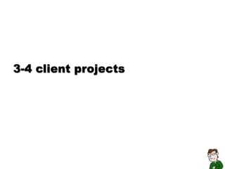 3-4 client projects
 