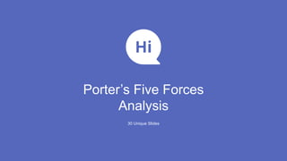 Porter’s Five Forces
Analysis
30 Unique Slides
 