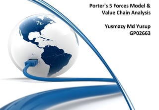 1 
Porter's 5 Forces Model & 
Value Chain Analysis 
Yusmazy Md Yusup 
GP02663 
 