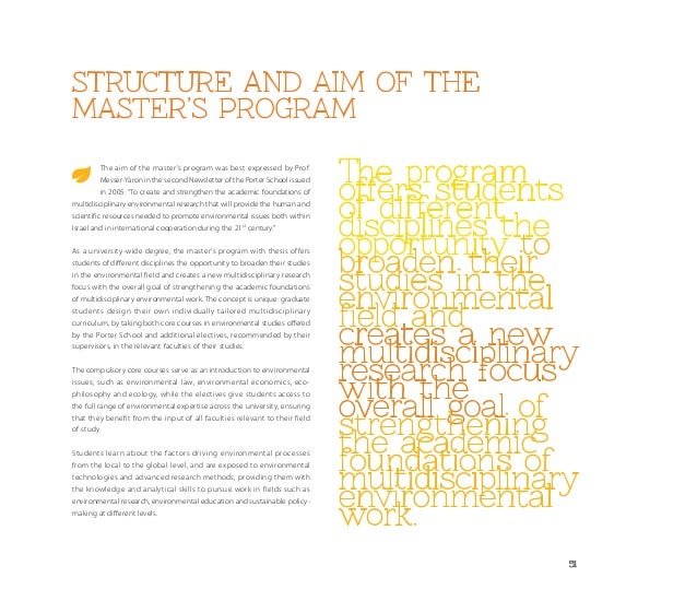 Master thesis in environmental education foundation