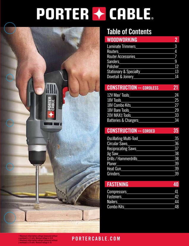 Porter Cable Tools Catalog PDF Woodworking Arts and Crafts