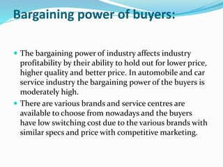 bargaining power of buyers in automobile industry