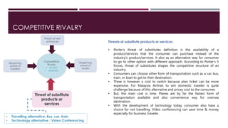 Logistics Rivalry Porter's 5 Forces Model & Value Chain - Malaysia Airlines | PPTX