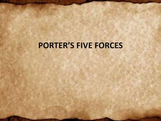 PORTER’S FIVE FORCES
 