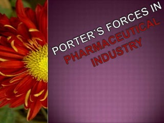 PORTER’S FORCES IN PHARMACEUTICALINDUSTRY 