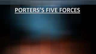 PORTERS’S FIVE FORCES

 