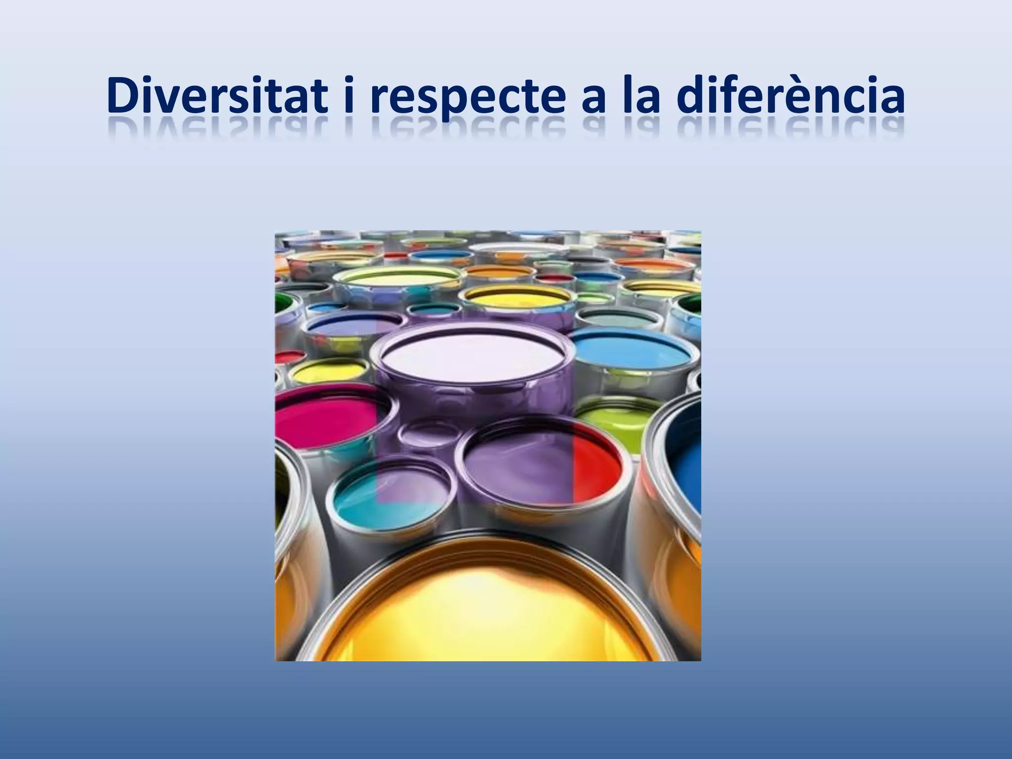 Diversitat i respecte a la diferència
 