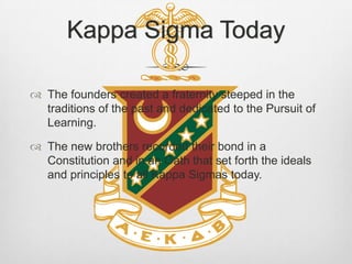 Kappa Sigma History | PPTX
