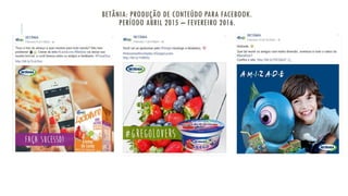 BETÂNIA: PRODUÇÃO DE CONTEÚDO PARA FACEBOOK.
PERÍODO ABRIL 2015 – FEVEREIRO 2016.
 