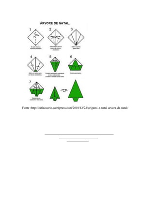 Fonte :http://catiaosorio.wordpress.com/2010/12/22/origami-e-natal-arvore-de-natal/




                 ____________________________________________
                          _________________________
                               ______________
 