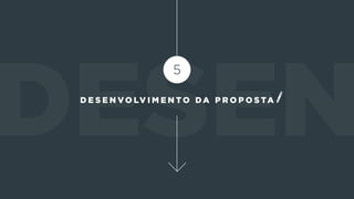 D e s e n v o lv i m e n t o da p r o p o s ta
 