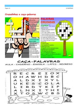 Página 16                     O PORTFÓLIO




Cruzadinhas e caça-palavras
 