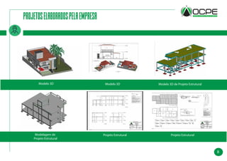 8
projetoselaboradospelaempresa
Modelo 3D Modelo 3D de Projeto Estrutural
Projeto EstruturalProjeto EstruturalModelagem de
Projeto Estrutural
Modelo 3D
 