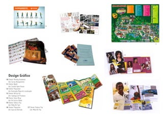 10



                                                                          11




                                                                                         12




                                                                               15



                     13
                                                                     14




   Design Gráfico
10 Cliente: Monday Academia
   Job: Cartaz Alongamento
11 Cliente: Wyeth
   Job: Convite Open House
12 Cliente: Playcenter
   Job: Ilustração Mapa de Localização
13 Cliente: African Art
   Job: Catálogo de Produtos
14 Cliente: Union Wrap
   Job: Kit Carta e Balas                                       16
15 Cliente: Editora Trip                                                            17
   Job: Mídia Kit Tpm
16 Cliente: Playcenter          17 Cliente: Editora Trip
   Job: Guia da Diversão            Job: Mídia Kit Trip
 