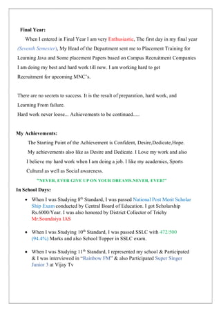 personal profile | PDF