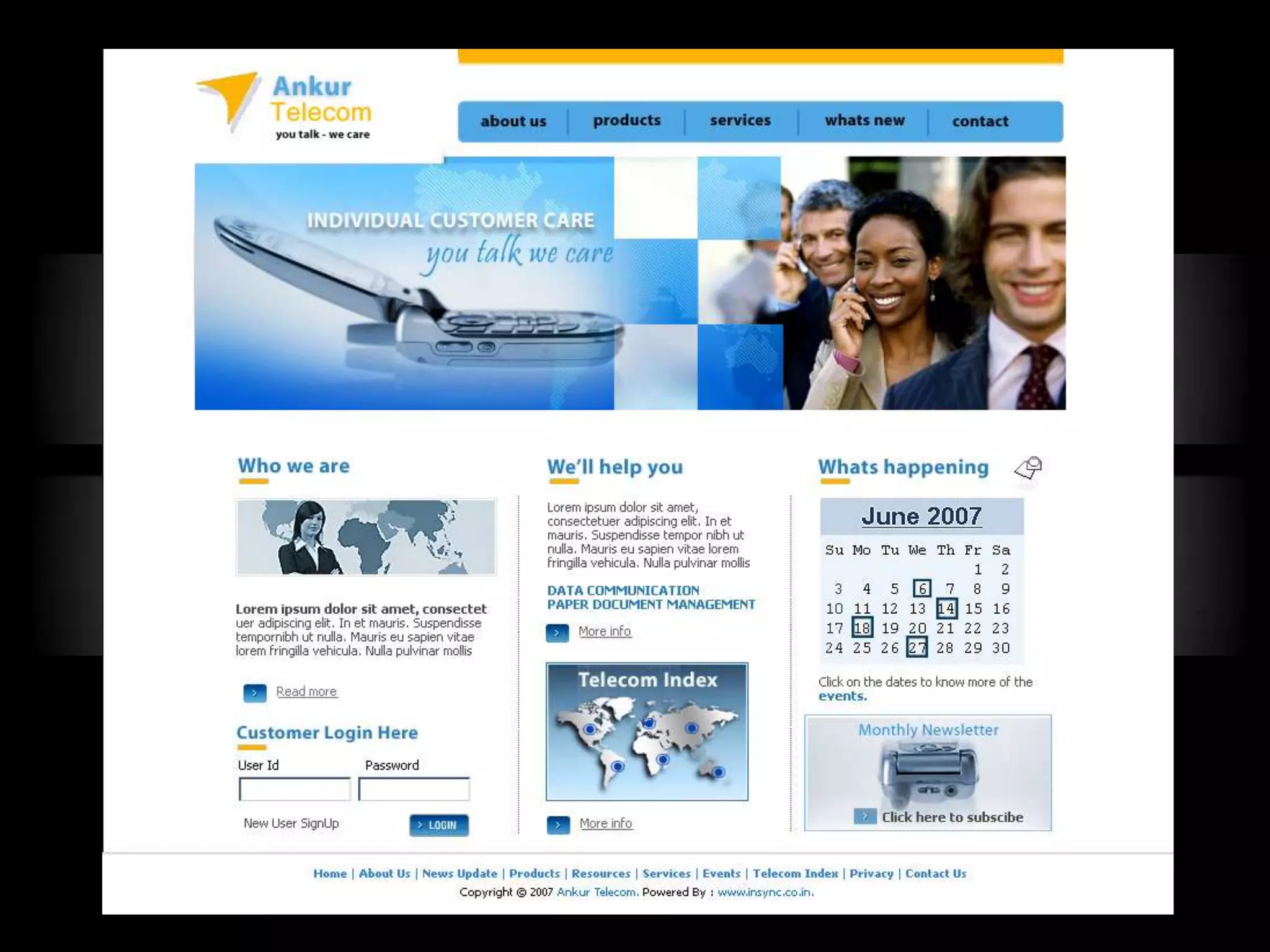 InSync Website Portfolio