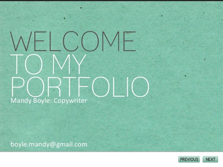 copywriter portfolio