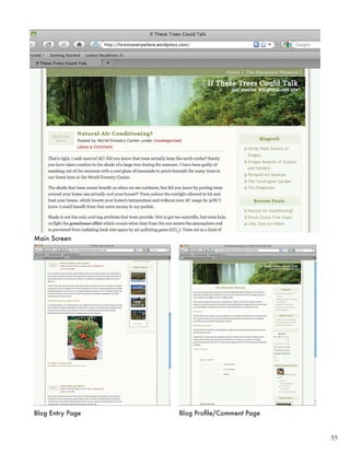 Main Screen




Blog Entry Page   Blog Proﬁle/Comment Page


                                             55
 