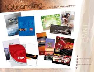 Rejuvenate
Relax
Renew
www.spadevries.com
Phone941-706-1157Fax941-706-1394
3534SOspreyAvenue,Sarasota,FL34239
PRINT
www.iQbranding.com debby@iQbranding.com o: 727.827.2323 c: 727.798.0015
smart business by design
literature
It’s how we know every asset is protected – automatically.
Rachel and Mauricio Ortega became
aware of God’s call when they wereteens. During her first mission tripat age 14, Rachel worked at an
orphanage in El Salvador and fell
in love with the country and its
people.
They met a few years later while
working at the orphanage and
providing food and clothing for
the many families that lived in theSan Salvador garbage dump.
Realizing they had the same vision,
they fell in love, married, and began
Love and Hope Children’s Home
and Evangelical Church.
Love and Hope Ministries (Office)4150 Bradley Road • Cleveland, Ohio 44109Days: 216-741-6821 • Evenings: 330-908-2822
Ministerio Amor y Esperanza • Av. 15 de SeptiembreBarrio Conceccion #24 • Suchitoto, Cuscatlan
El Salvador, Central America
www.loveandhopechildrenshome.com
Perhaps the best example of God’s awesome work at Love and HopeMinistries is shown through the life of Angel (pictured above). Hismother died when he was only one year old, leaving him, four othersiblings, and five cousins in the care of their grandmother. They livedin the San Salvador garbage dump until it closed down, and thenfound shelter in an old shack made from sheet metal and cardboard.Unable to provide adequate care for the children, the grandmotherturned to Rachael and Mauricio.
When Angel came to live at Love and Hope at age 3, he was the sizeof a 6-month-old baby and could not walk or talk. Within 2 months,Angel gained 10 pounds and started walking and talking. Thismiracle baby was headed down the road to starvation but God hada special plan for his life. Love and Hope Ministries has given hima new, loving family with a bright and hopeful future.
Our mission is to glorify God by working to transform childreninto people who realize their value to God and others, and who possessa true and sincere relationship with Jesus Christ.
Then I heard the voice of the Lord saying,“Whom shall I send? And who will go forus?” And I said “Here am I, Send me!”Isaiah 6:8
Love and Hope
Ministries
hing. Everywhere.
.3188 info@fitnessoutfitters.com
fitinteractive.com | 800.368.6448
© 2009 STRIVE Enterprises, Inc.
® Registered Trademark of Fit Interactive
TM Trademarks of Fit Interactive
FIB0709
games for life!
to accelerate your results!
YELLOW ZONE
BLACK ZONE
RED ZONE
Peak resistance in the MIDDLE
of the exercise motion.
Peak resistance at the END
of the exercise motion.
Peak resistance at the BEGINNING
of the exercise motion.
...infinite possibilities!
Shift your fitness program into gear with the
one and only patented SmartCam®
. Traditional fitness
equipment is like driving in 1st gear. You may reach your
destination but it will be a slow and tiresome journey.
Adjustable Variable Resistance provides the variety
you need to recruit all your muscle fiber, delivering better
results in less time!
Reach your destination faster than you ever imagined!
9 different resistance curves provide unlimited possibilities for customizing your program.
67%
100%
80%
100%88%
65%
52%
80%
100
%
RESISTANCE
EXERC
IS
E
M
O
TIO
N
EXERCISEMOTION
EXERCISE
M
O
TIO
N
RESISTANCE
RESIST
AN
CE
PRINT/LITERATURE
PACKAGING/DISPAY
LOGO/IDENTITY
WEBSITE
ADVERTISING
 