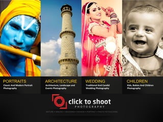 PORTRAITS

ARCHITECTURE

WEDDING

CHILDREN

Classic	
  And	
  Modern	
  Portrait	
  
Photography	
  

Architecture,	
  Landscape	
  and	
  
Events	
  Photography	
  

Tradi;onal	
  And	
  Candid	
  
Wedding	
  Photography	
  

Kids,	
  Babies	
  And	
  Children	
  
Photography	
  

NATURE	
  •	
  MACRO	
  •	
  WEDDING•	
  FASHION	
  •	
  PORTRAIT	
  •	
  PHOTO	
  RETOUCHING	
  

 