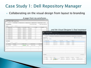 DEMONSTRATE elemental changes from the old version to the new 
A page from my documentation defining the refactoring of the UX  