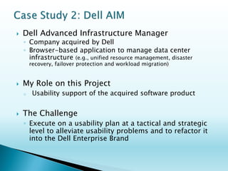 INVESTING in the future of the Repository Manager 
◦Although reassigned to support other Dell products, I left the team with design direction for future improvements 
Pages from my sketch notebook for the team’s next release  