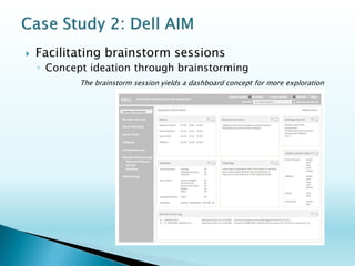Lessons learned 
◦Executives throw some wicked curve balls! 
Expect the unexpected through strategic planning and prioritization 
Fortunately, the requirements and the design held their integrity when an Executive mandate significantly scaled back the scope of the new version 
◦Account Executives are guarded about their customers 
When access to users at customer sites is essential for gaining insights, requirements and validating designs (and when is it not?!), win over AE’s early because old habits of guarded mistrust die hard and can slow down or block some of the feedback loops with users 
Fortunately, I conducted ample research during the Agile Planning process with some key stakeholders and users  