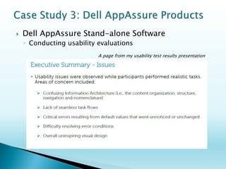 Conduct design reviews 
◦Review evolving development builds for design issues and provide solutions to them 
A page from my UX design review  