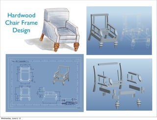 Hardwood
    Chair Frame
      Design




Wednesday, June 6, 12   !!!!!!The!frame!consists!of!29!parts!that!are!jointed!on!a
 