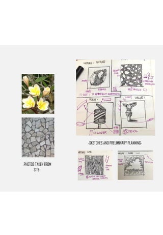 -SKETCHES AND PRELIMINARY PLANNING-
-PHOTOS TAKEN FROM
SITE-
 