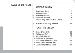 Interior and Furniture Design Portfolio | PDF