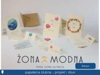 papeteria ślubna - projekt i druk
Zobacz
 