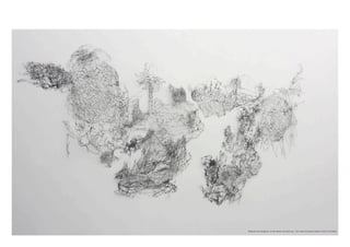 Bildansicht der Ausstellung « An den Rändern der Zeichnung », 2015, Neuer Kunstverein Gießen zu Gast im KiZ,Gießen
 