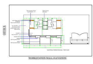 OFFICE
WORKSTATION WALL ELEVATION
 