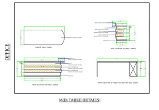 OFFICE
M.D. TABLE DETAILS
 