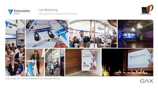 Evento Mais VM e Simpósio Brasileiro de Exploração Mineral
Live Marketing
Case premiado na categoria Live Marketing
 