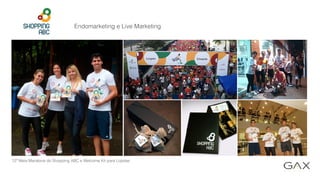 Endomarketing e Live Marketing
12ª Meia Maratona do Shopping ABC e Welcome Kit para Lojistas
 