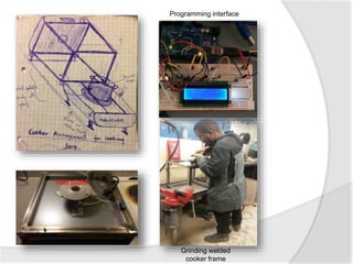 Hot plate
Programming interface
Grinding welded
cooker frame
 
