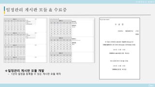 Deo
일정관리 게시판 모듈 & 수료증
일정관리 게시판 모듈 개발
– 1년의 일정을 등록할 수 있는 게시판 모듈 제작
인제대학교 웹센터
 