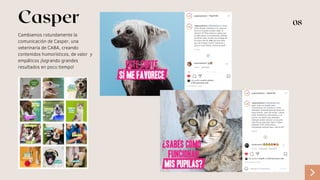 Cambiamos rotundamente la
comunicación de Casper, una
veterinaria de CABA, creando
contenidos humorísticos, de valor y
empáticos ¡logrando grandes
resultados en poco tiempo!
Casper 08
 