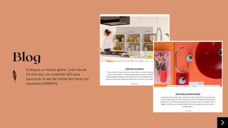 Blog
El blog es un mundo aparte. Creé más de
50 artículos con contenido SEO para
posicionar la web de Familia Bercomat con
resultados ENORMES.
 