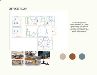 Office Drafting Example Interior Design Portfolio. Showing AutoCAD, hand drafted drawings ...